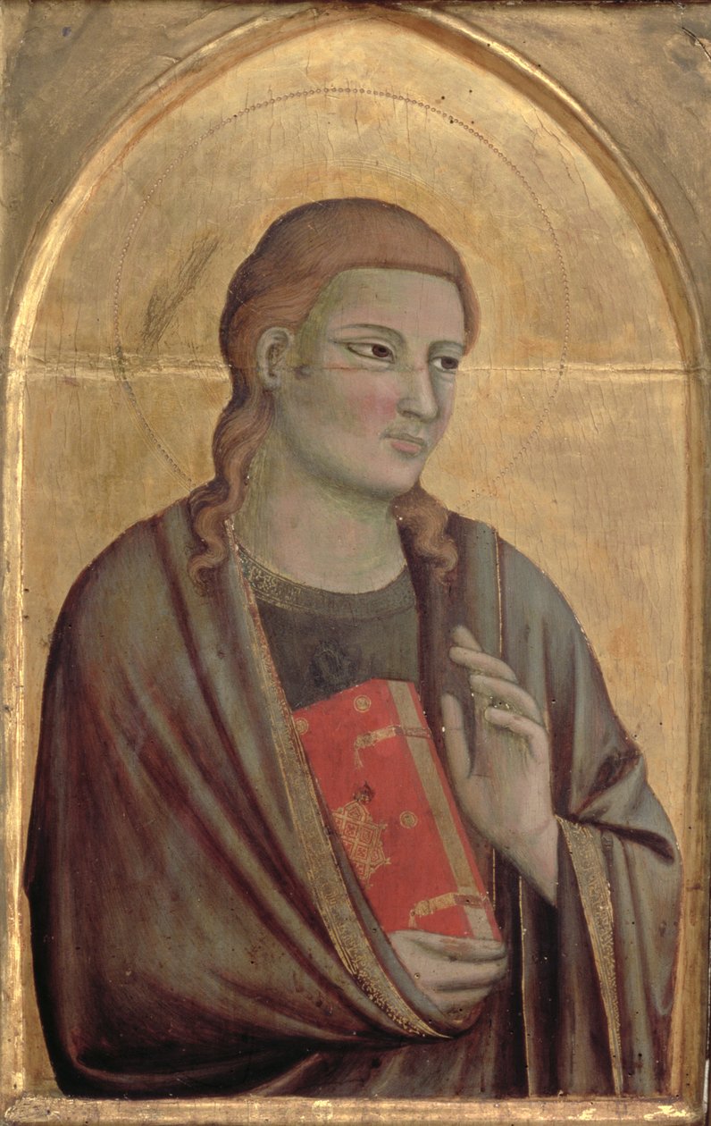 Evangelisten Johannes (tempera på panel) av Pacino di Buonaguida