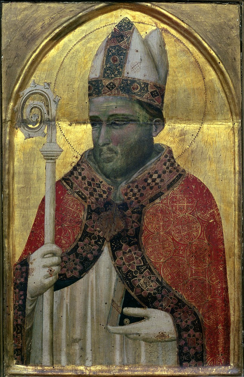 St. Proculus tempera på panel av Pacino di Buonaguida