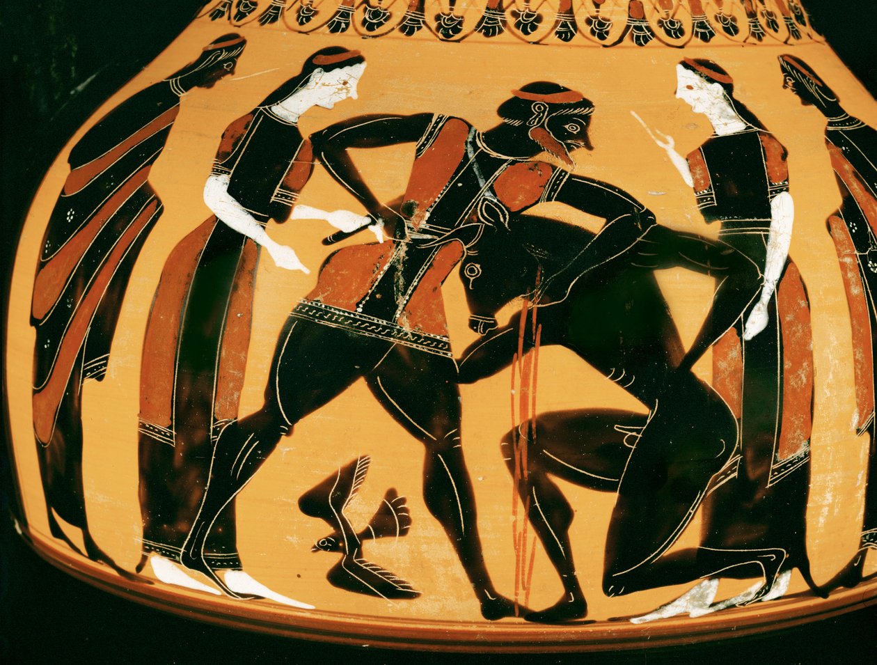 Theseus dödar Minotaurus... av Painter of the Birth of Athena