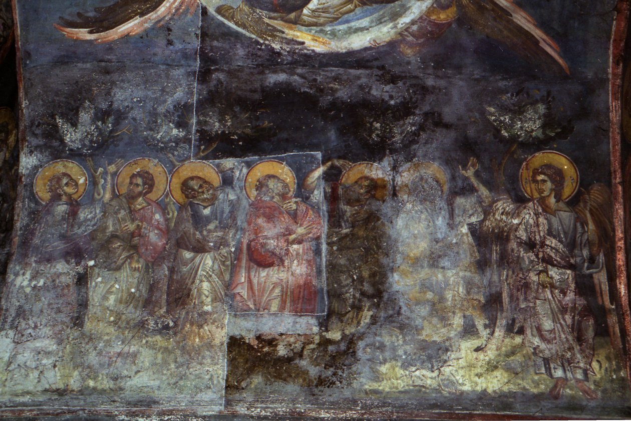 Fresker i Theotokos Peribleptos kyrka av Painters Michael Ephtichius