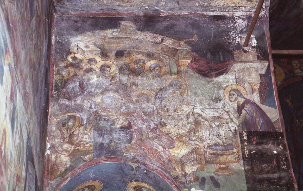 Fresker i Theotokos Peribleptos kyrka av Painters Michael Ephtichius