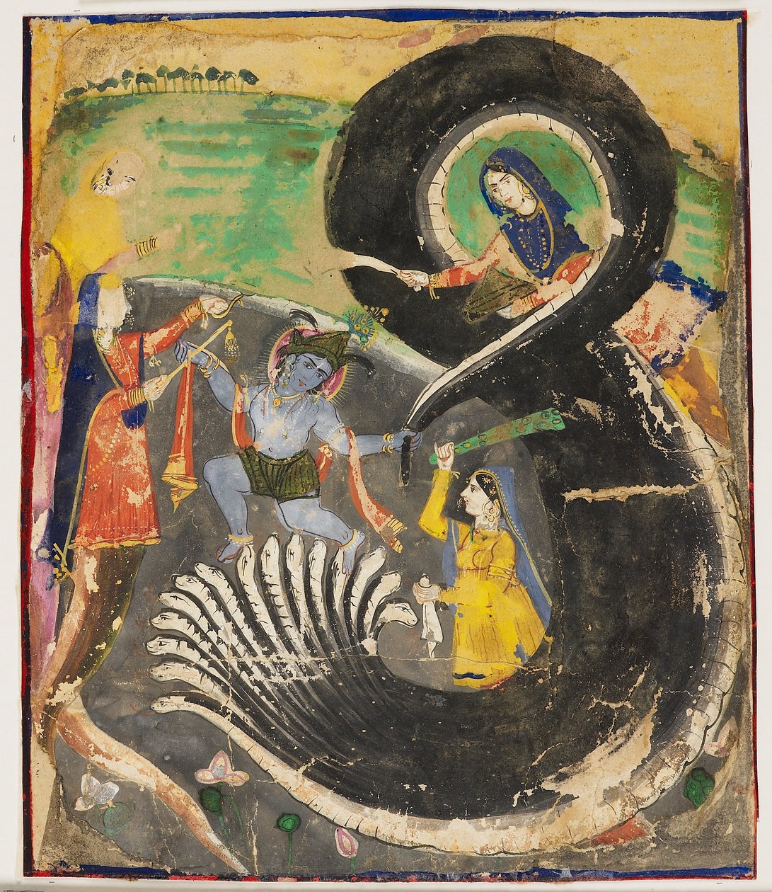Krishna och Naga Kalia av Pakistani School