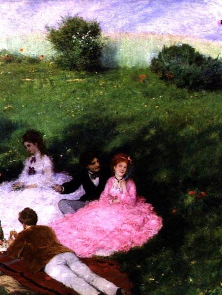 Picknick i maj (detalj), 1873 av Pál Szinyei Merse