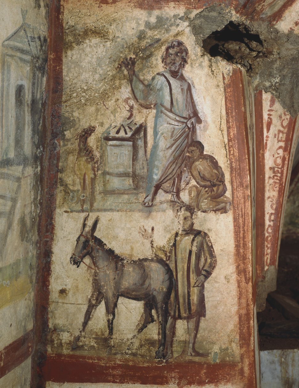Isaks offer, katakomberna i Via Latina, Rom av Paleo Christian