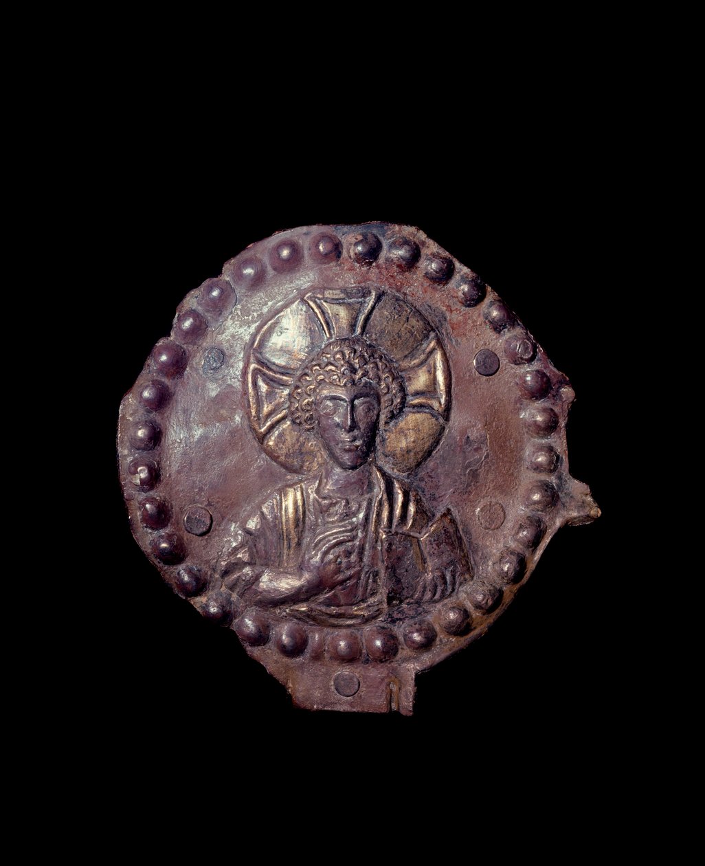 Blessing christ (relief på medalllion, 500-600-talet) av Paleo Christian