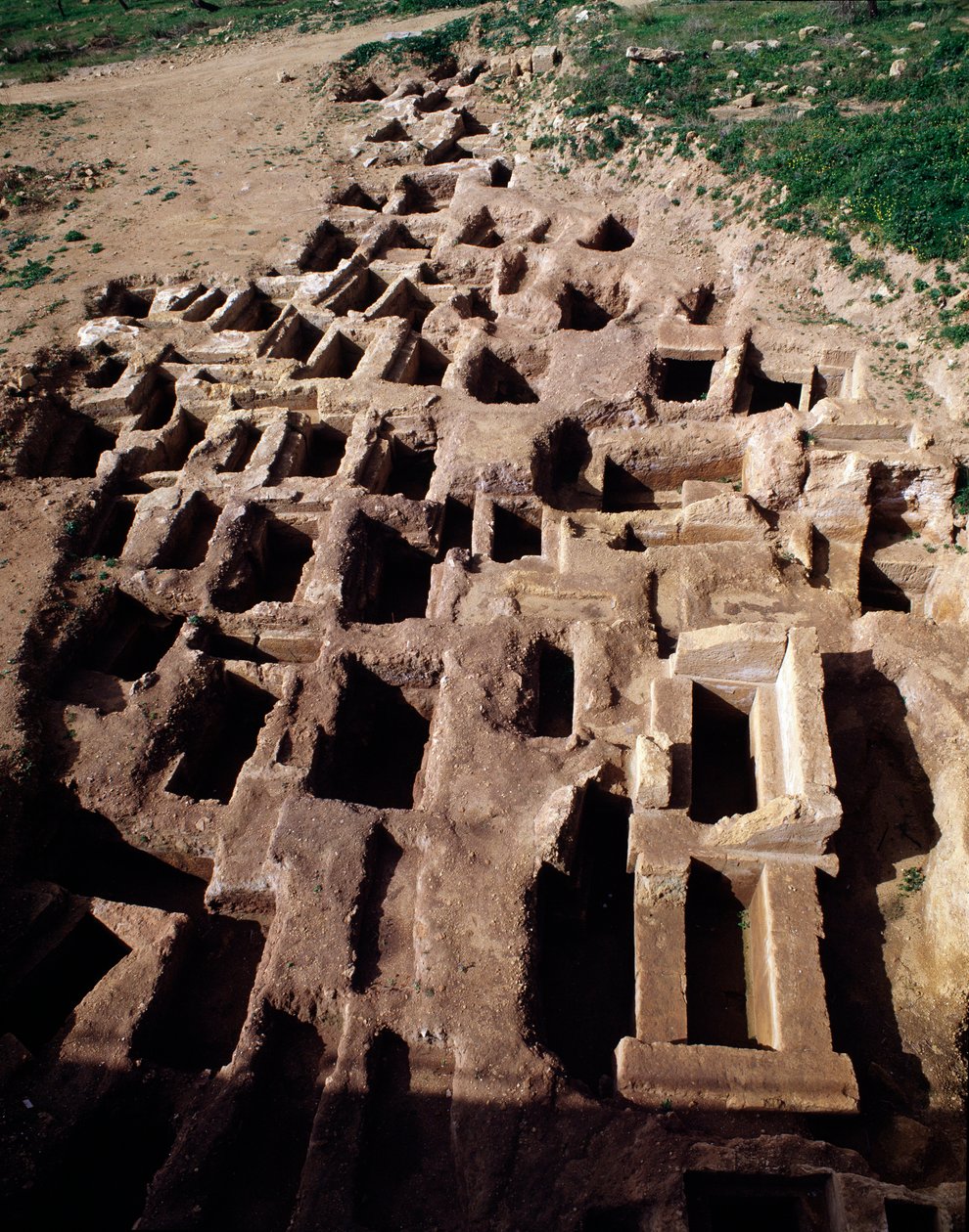 Utsikt över paleokristen nekropolis, 400-talet av Paleo Christian