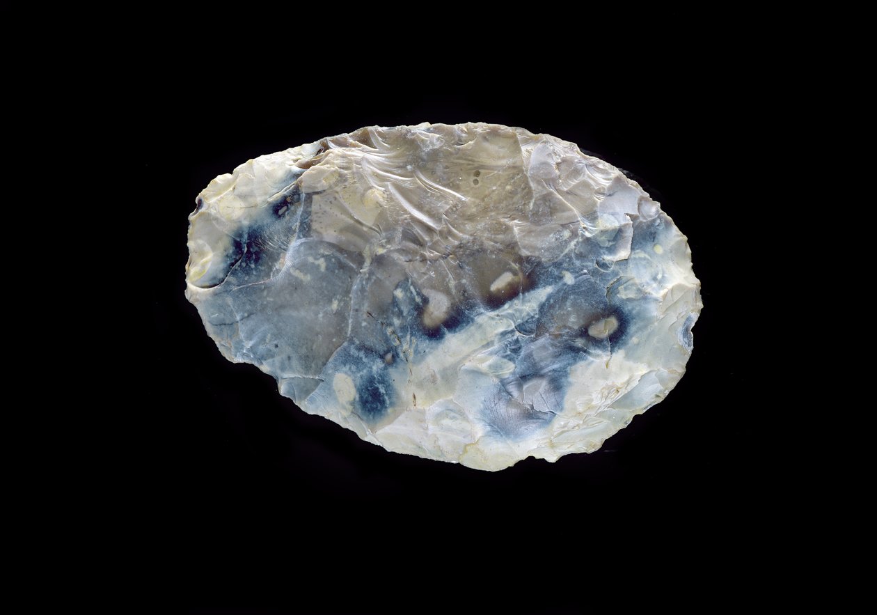 Blade, från Saint-Acheul, Lower Acheulean Period, 400 000-350 000 f.Kr. (flinta) av Paleolithic
