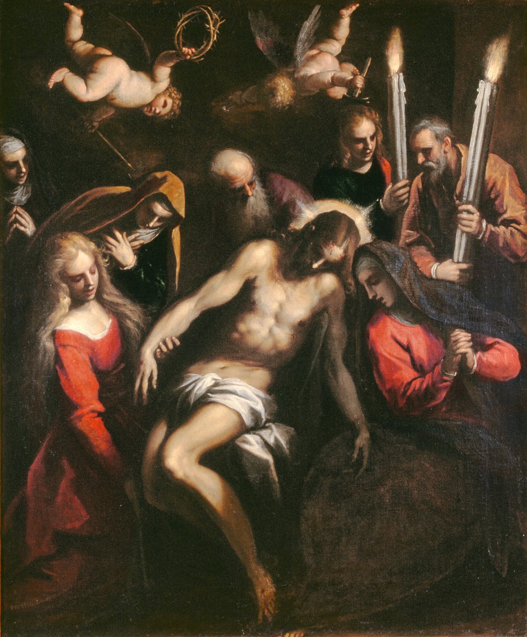 Pieta, modelletto för altartavlan i katedralen i Reggio Emilia, 1612 av Palma Il Giovane