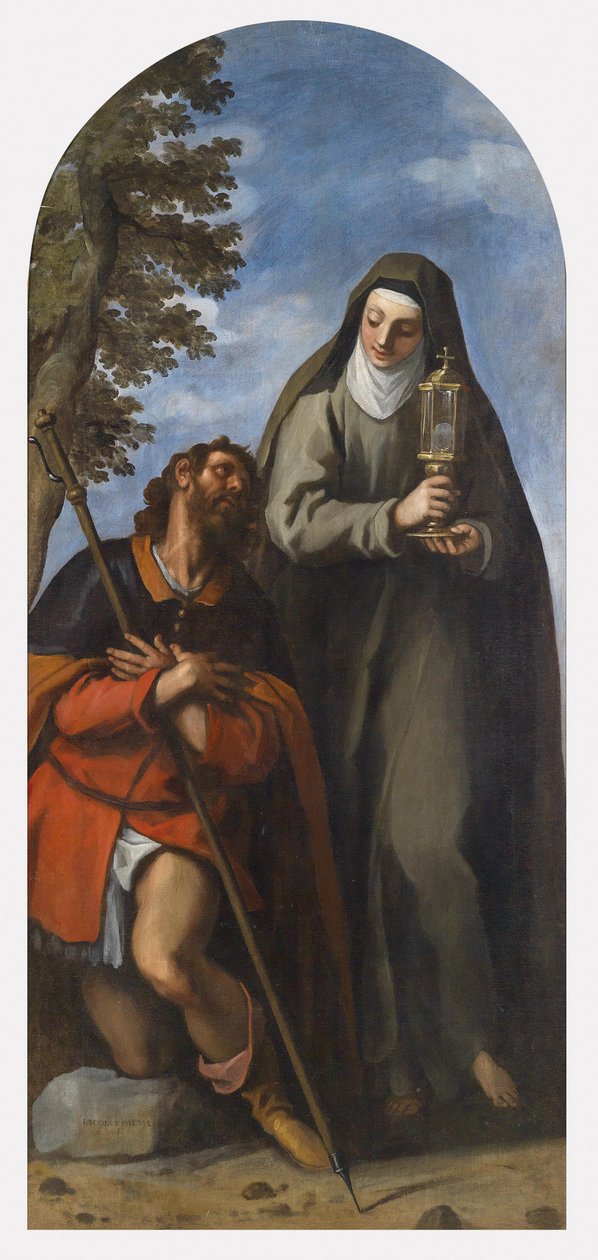 Saints Roch och Clare av Palma Il Giovane