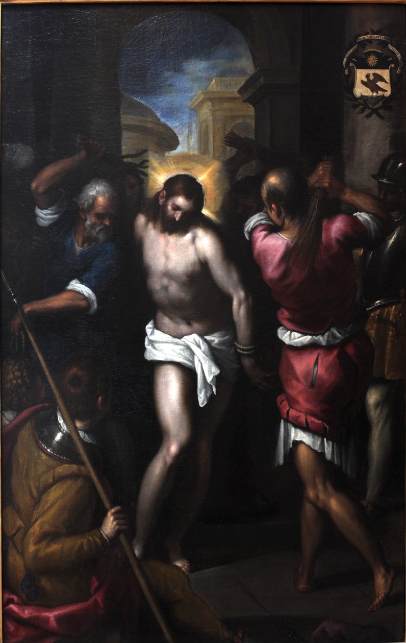 The Flagellation of Christ av Palma Il Giovane