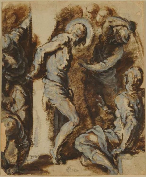 The flagellation av Palma Il Giovane