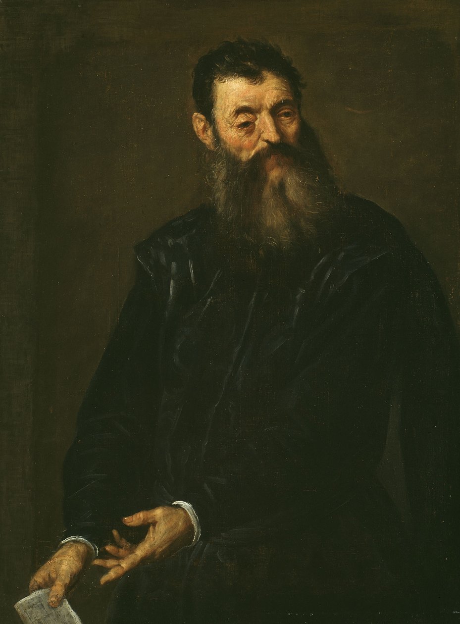 Porträtt av en gentleman, ca 1590 (olja på duk) av Palma Il Giovane (1548 1628)