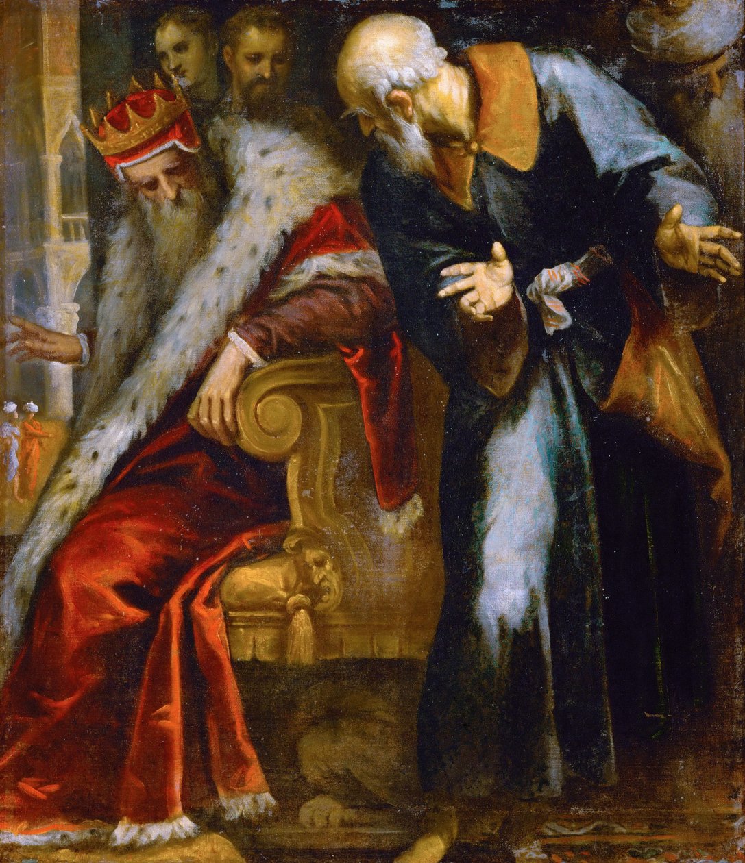 Profeten Nathan tillrättavisar kung David, av Palma il Giovane, Jacopo, den yngre av Palma Il Giovane