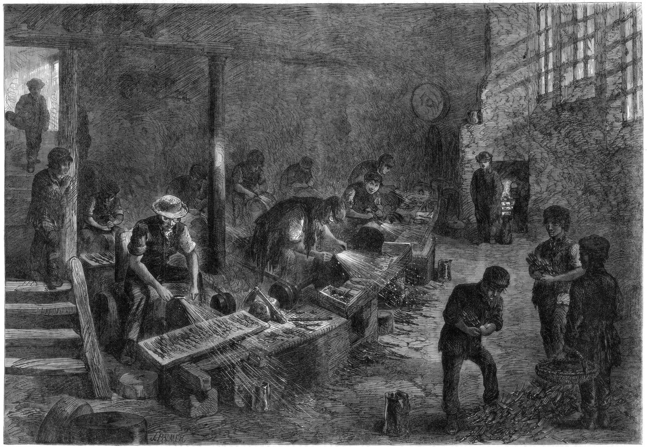 Gaffelsliparnas skrov, tillverkar Sheffield stål, 1866. av Palmer