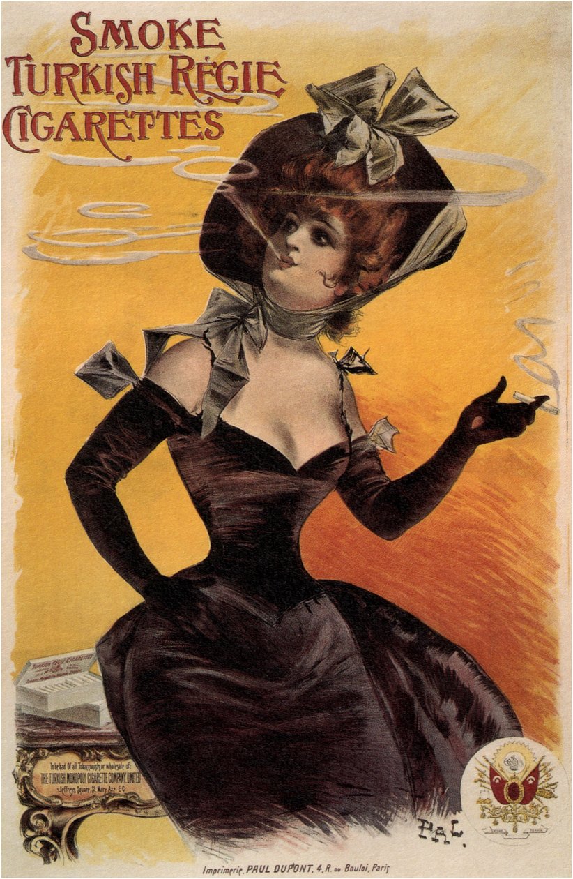 Rök turkiska regie-cigaretter, 1895 av Paléologue