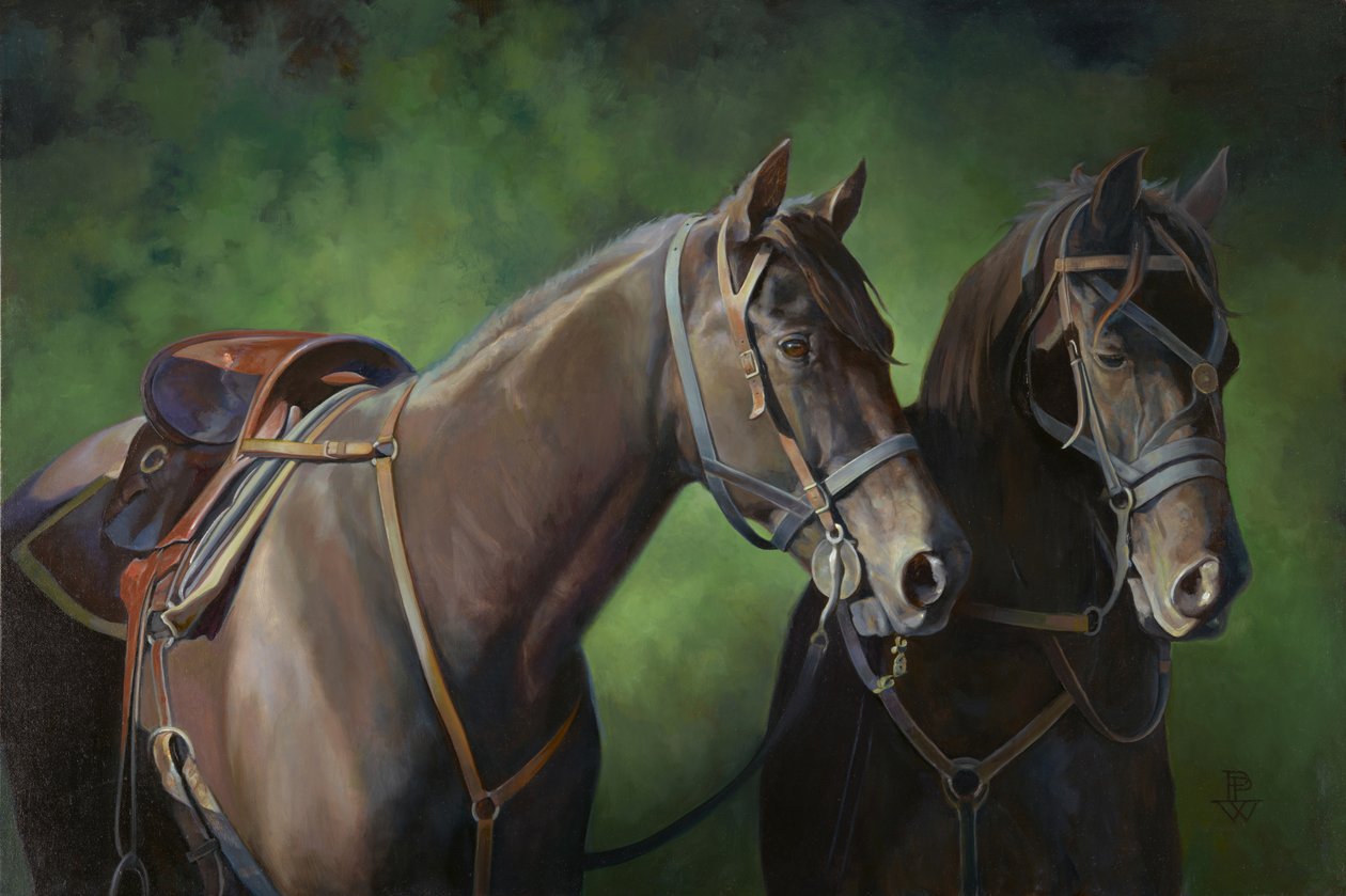 Silent Partners, 2011 (olja på duk) av Pamela Patrick White
