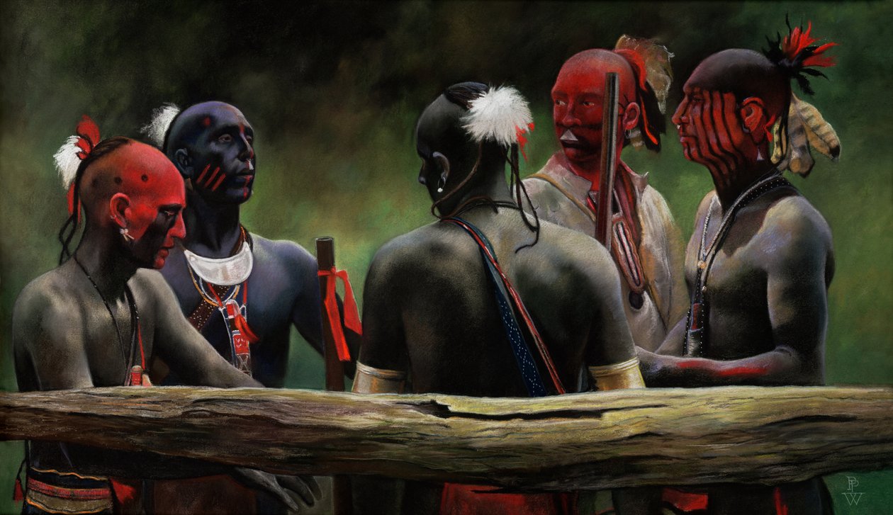 Upp mot stängslet, 2004 (pastell) av Pamela Patrick White