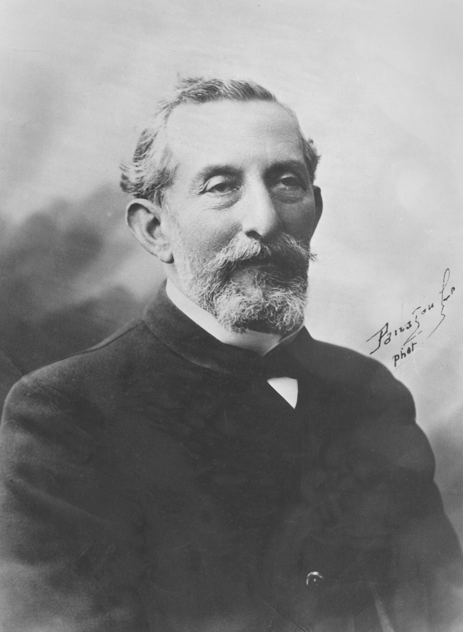 Porträtt av Albert Pitres (svart foto) av Panajou Brothers