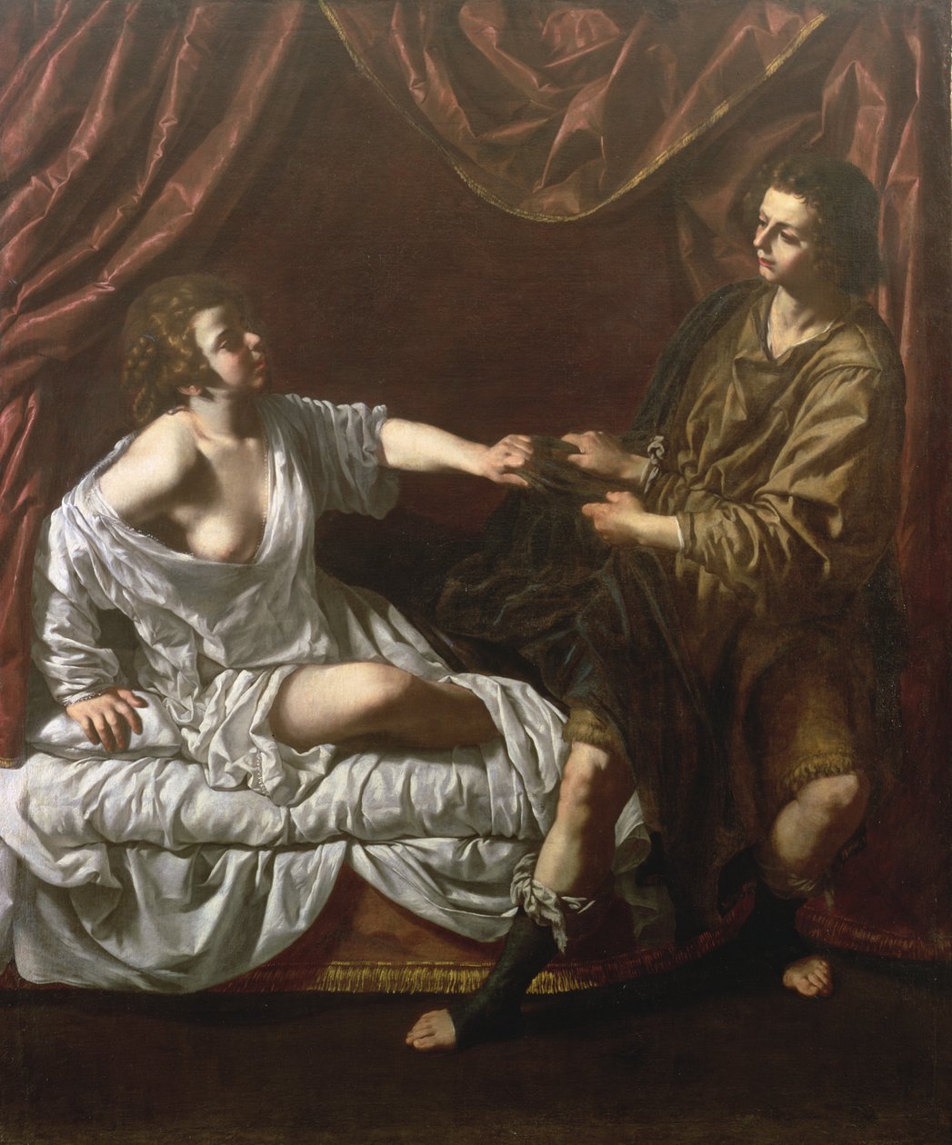Josef och Potifars hustru, ca 1640 av Paolo Domenico Finoglia