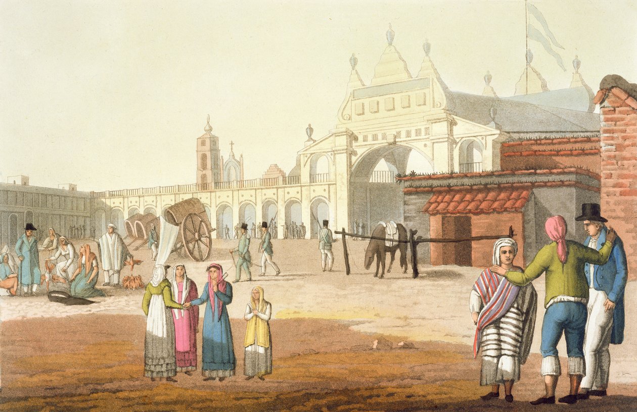 Piazza del Mercato, Buenos Aires, Argentina, från 