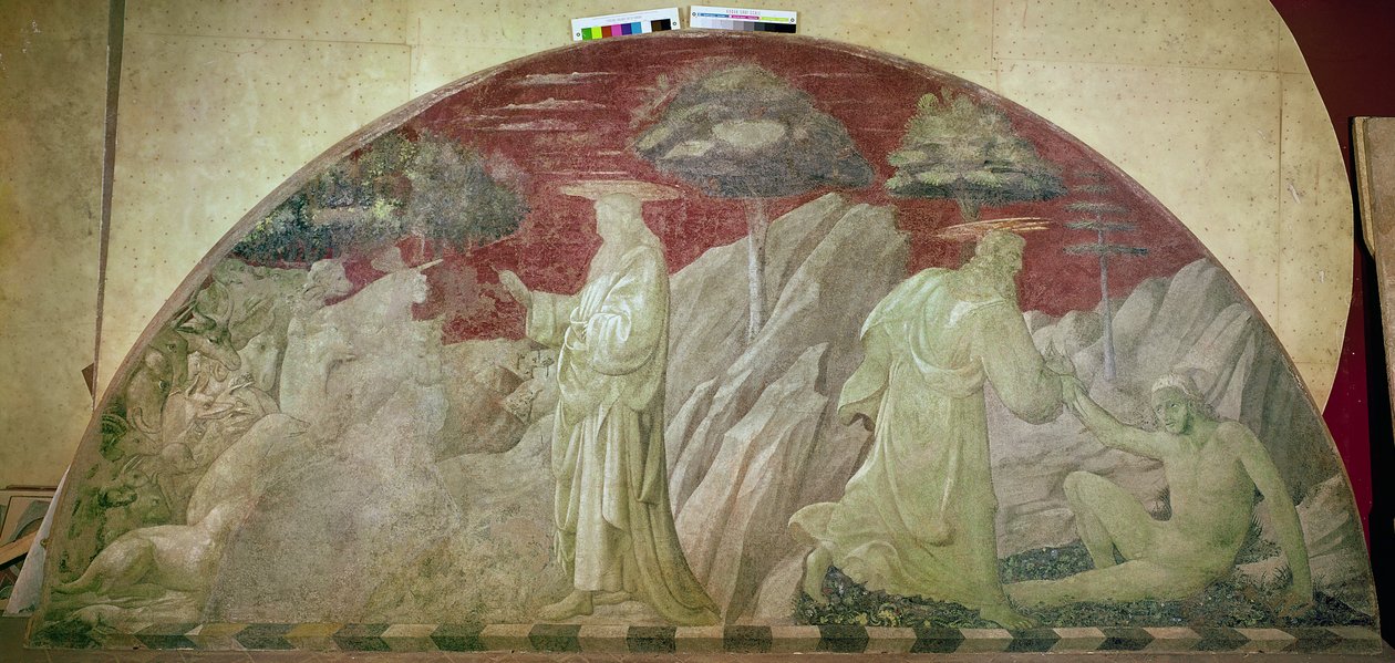 The Creation of the Animals and of Adam, 1430 (fresk överförd på duk) av Paolo Uccello