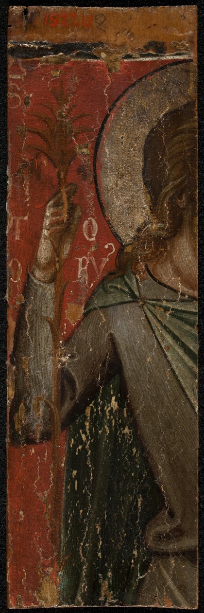 Johannes Döparen (baksidan av panelen), mitten av 1300-talet (tempera på panelen) (se även 5242334-37) av Paolo Veneziano