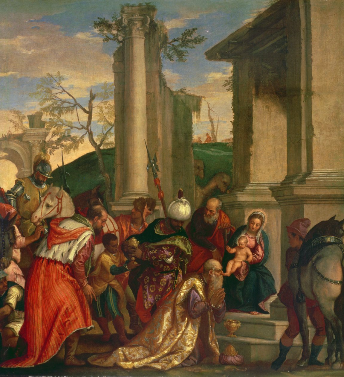 Tillbedjan av kungarna av Paolo Veronese