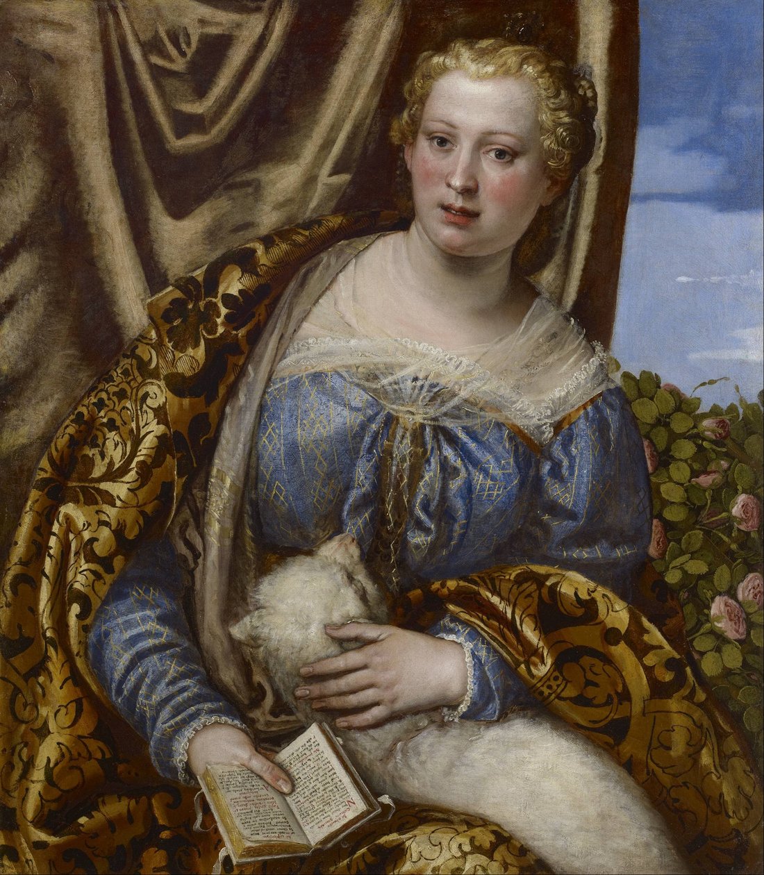 Portrait of a Lady as Saint Agnes av Paolo Veronese