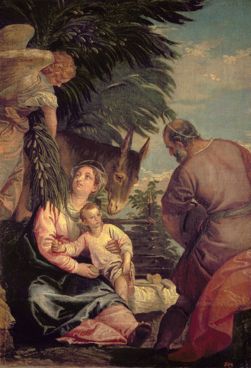 Vila på flykten till Egypten av Paolo Veronese