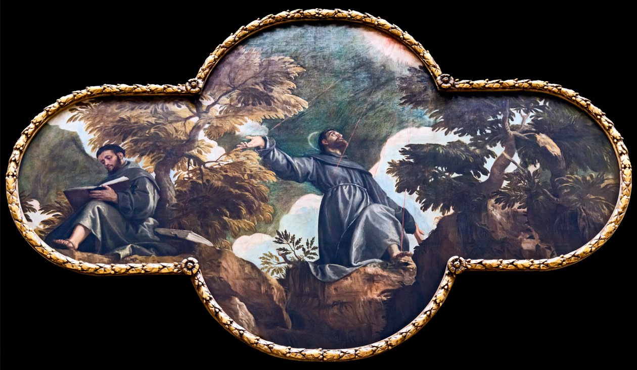 Saint Francis Receiving the Stigmata av Paolo Veronese