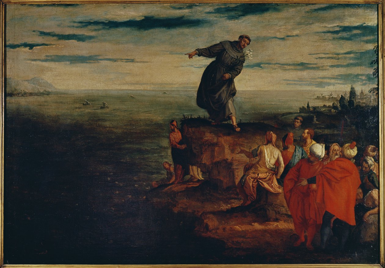 Sankt Antonius predikar för fisken, c.1580 av Paolo Veronese