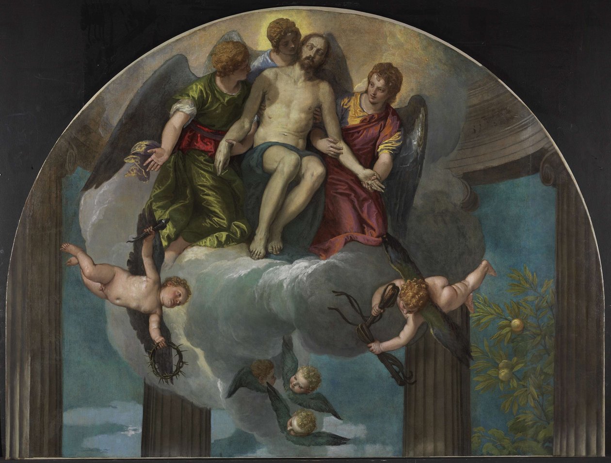 Den döde Kristus med änglar av Paolo Veronese