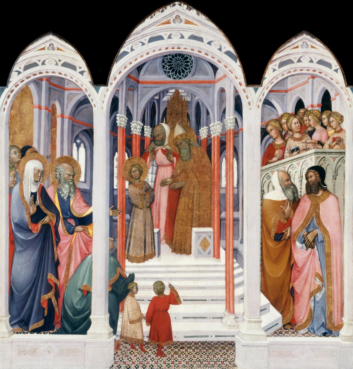 Presentation av Jungfru Maria i Jerusalems tempel av Paolo di Giovanni Fei