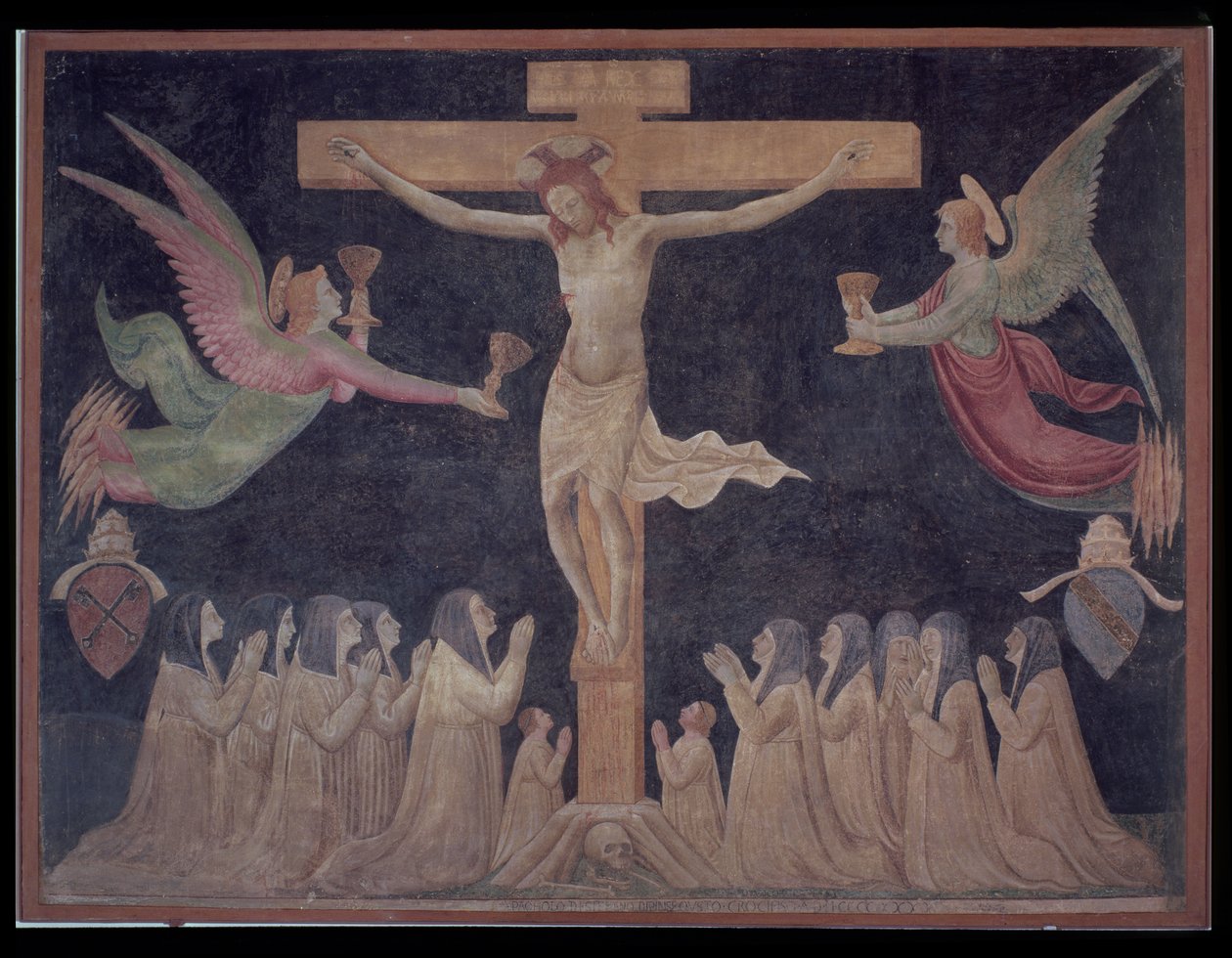 Korsfästelse, ca 1448 av Paolo di Stefano Badaloni Schiavo