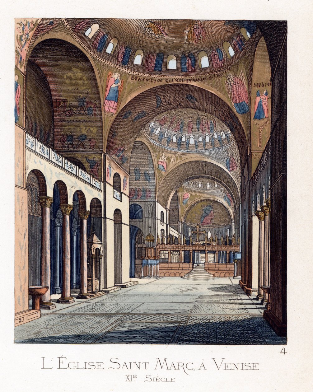 Interiören av basilikan San Marco i Venedig (Italien) av Paolo Mercuri