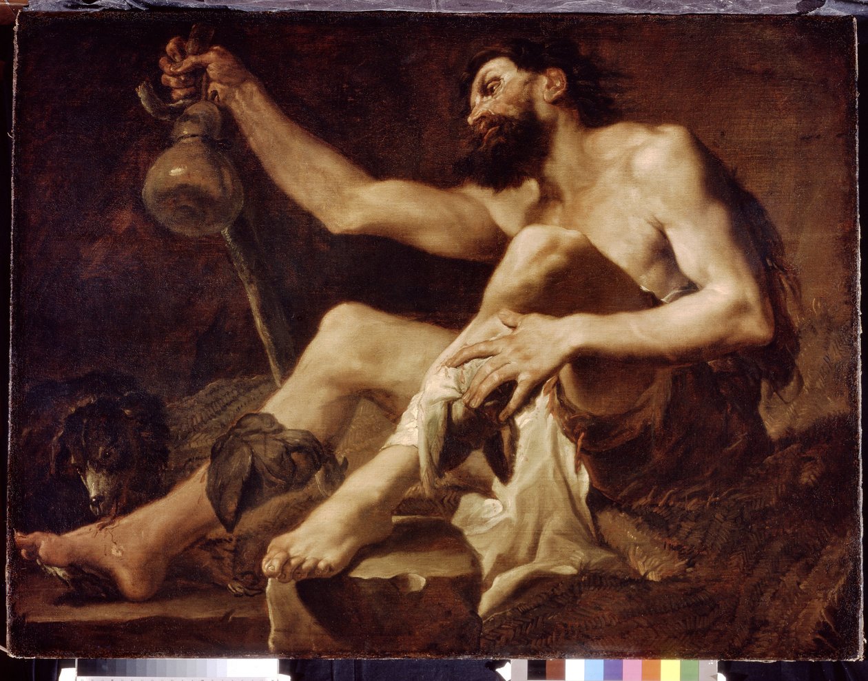 Lasarus som en eländig tiggare. (Lasarus som en fattig tiggare). Målning av Paolo Pagani (1660-1716), olja på duk av Paolo Pagani