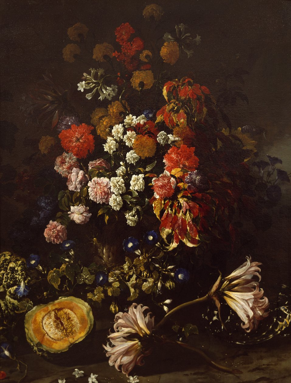 Blommor med kristallskål, av Paolo Porpora (1617-1673) av Paolo Porpora