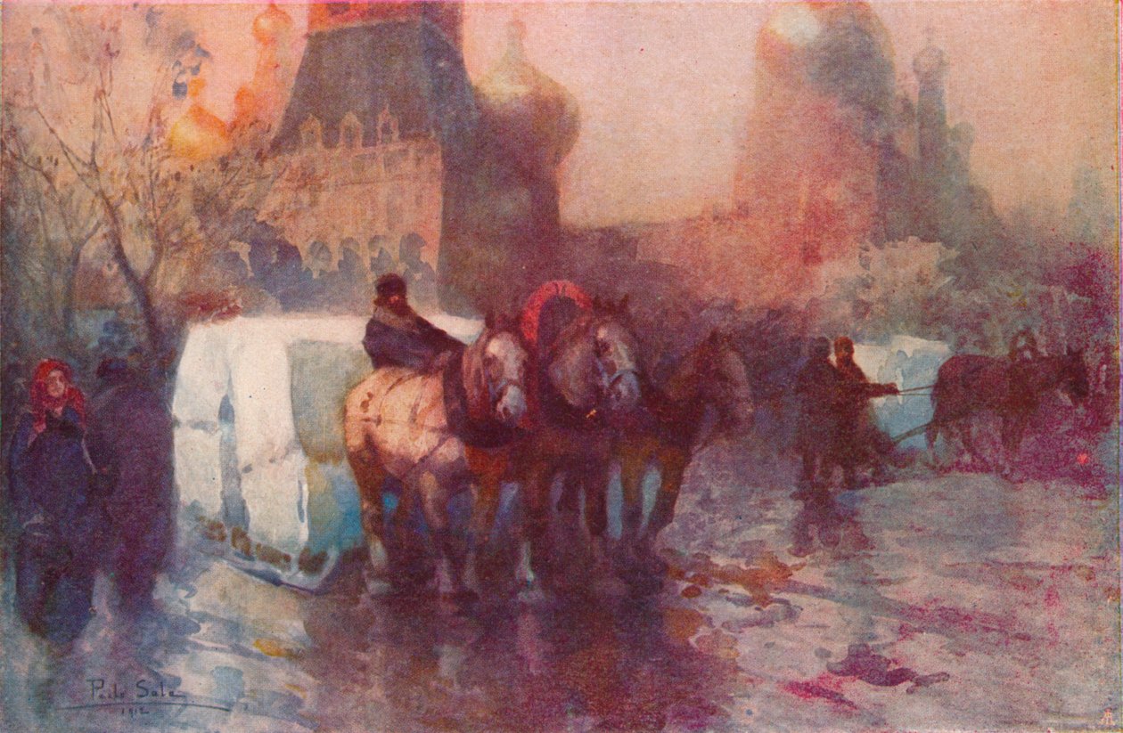 Isbärande i Moskva, 1800-talet av Paolo Sala