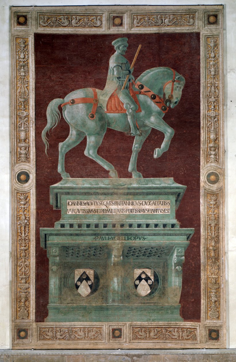 Begravningsmonument till Sir John Hawkwood - Fresco av Paolo Uccello