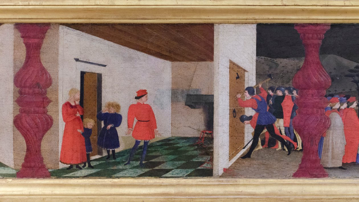 Predella om profanering av värden, detalj av Paolo Uccello