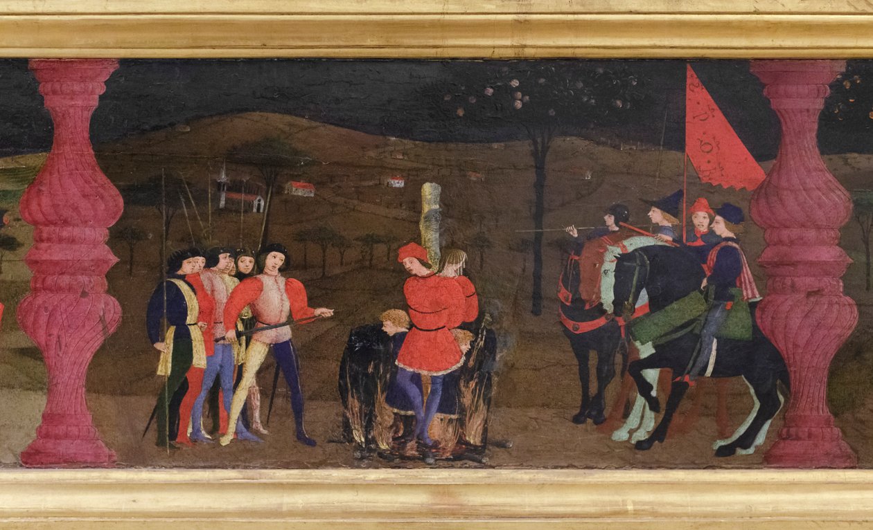 Predella om profanering av värden, detalj av Paolo Uccello