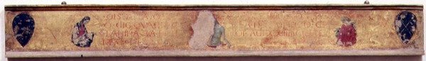 Predella som visar Kristus som stiger upp från graven mellan Madonnan och St. John av Paolo Uccello