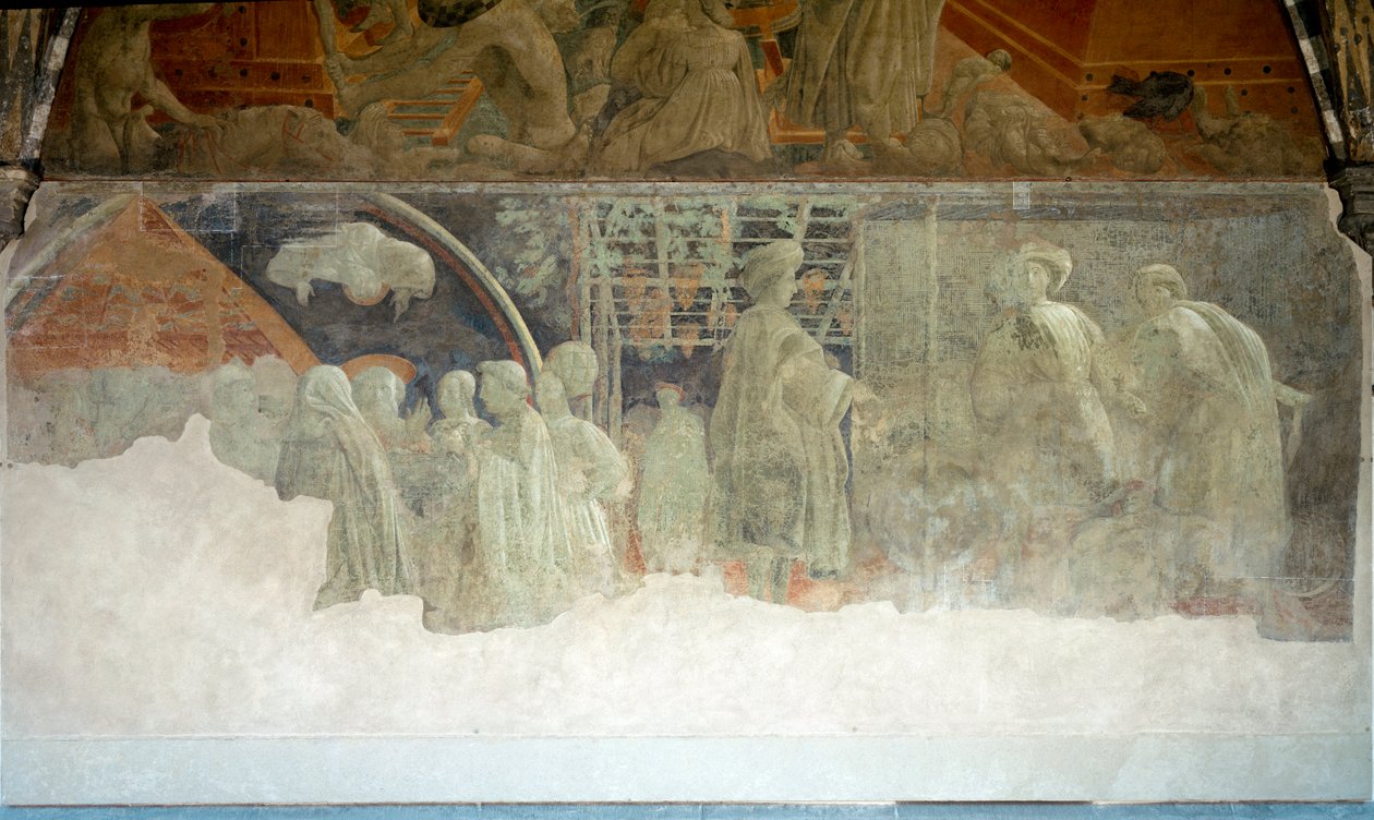 Berättelsen om Noah, fylleriet - Fresco av Paolo Uccello