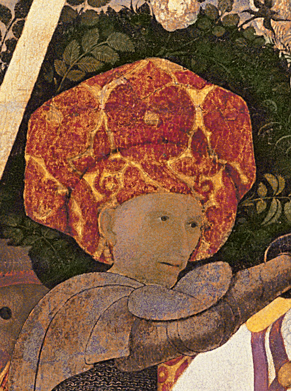 Slaget vid San Romano, detalj av chefen för Niccolo da Tolentino d.1435 ledare för de florentinska legosoldaterna, c.1450-60 tempera på paneldetalj av 30690 av Paolo Uccello