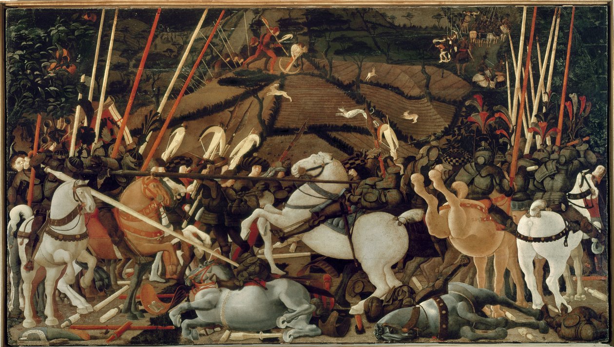 Slaget vid San Romano 1432: The Unseating of Bernardino della Carda av Paolo Uccello