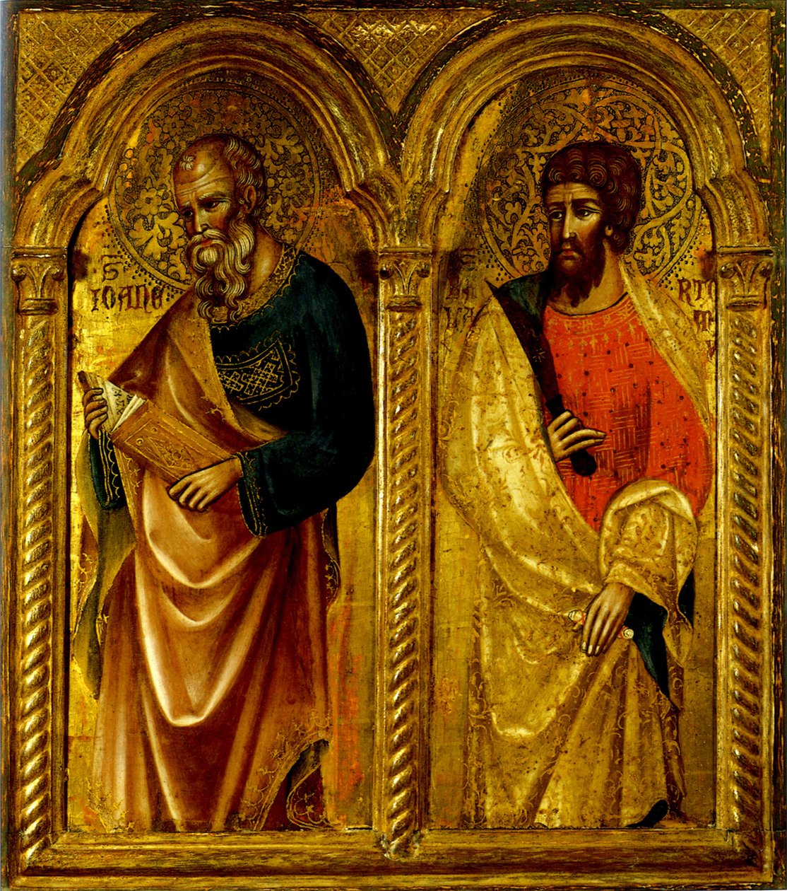 Apostlarna Sankt Jakob och Sankt Bartolomeus, ca 1345 av Paolo Veneziano