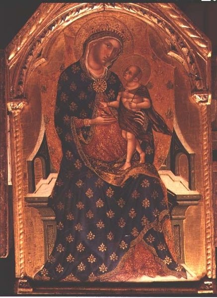 Madonna och Child Enthroned av Paolo Veneziano
