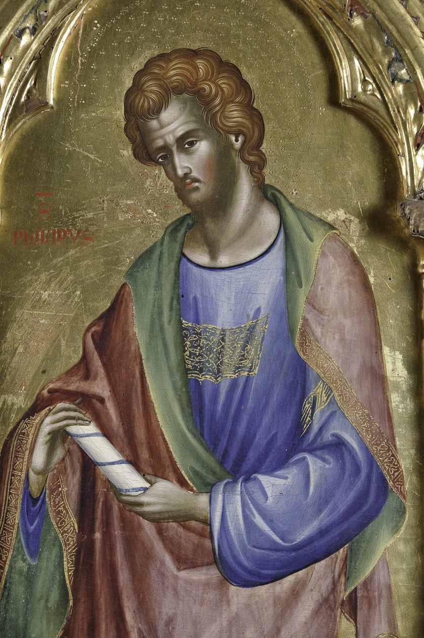 St. Philip, detalj av 1630085 Polyptyk med helgon av Paolo Veneziano