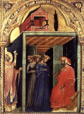 St Nicholas allmosor av Paolo Veneziano