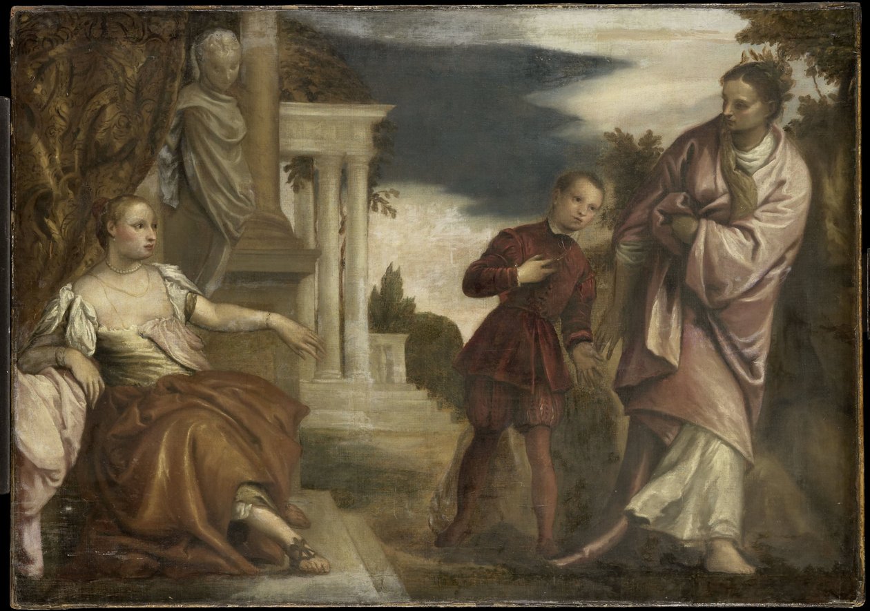 Valet mellan dygd och passion av Paolo Veronese (follower of)